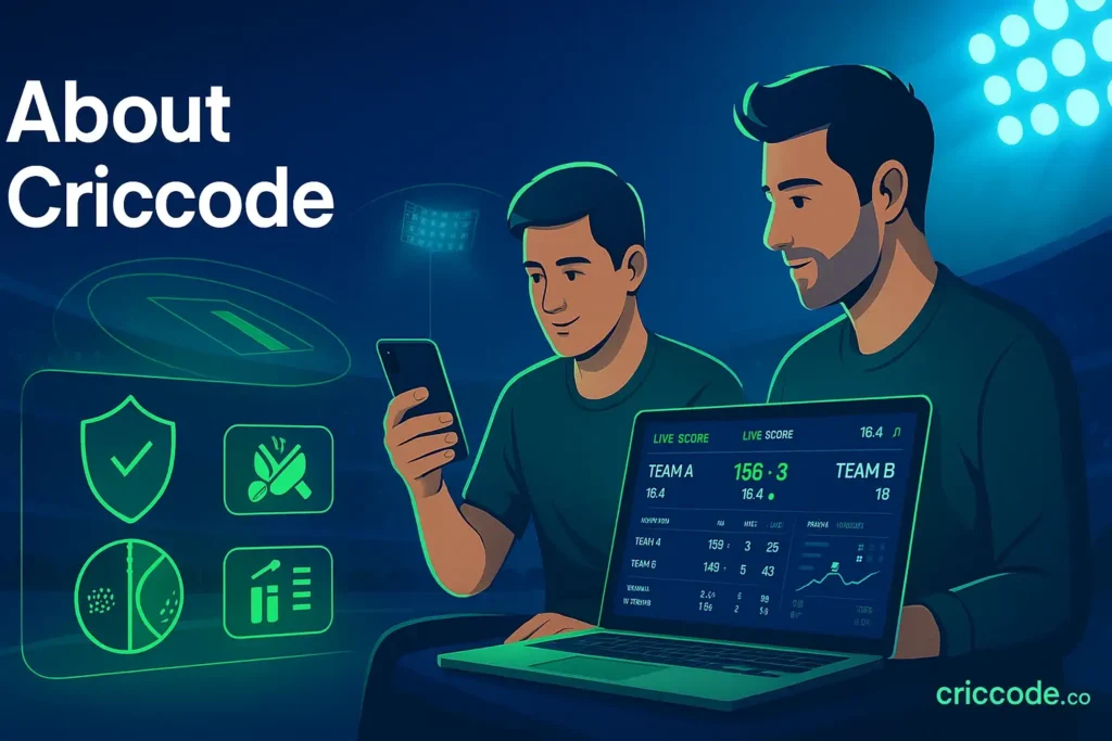 Criccode is a modern cricket information platform