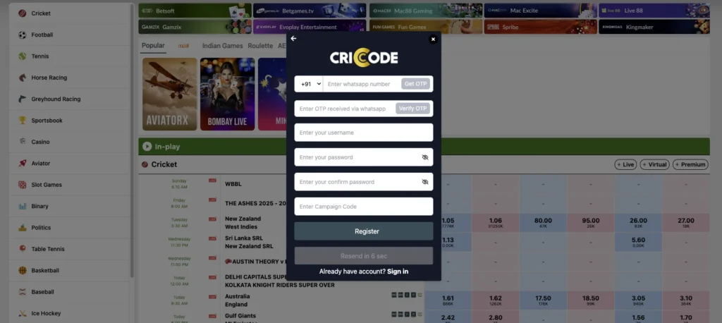 Step-by-Step: How to Register on Criccode